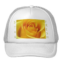 "Stay Fresh" Yellow Rose Cap Hat