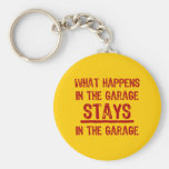 Stays In The Garage Keychain