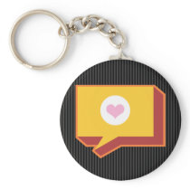 staysHappy  speak out loud stay happy design Key Chain
