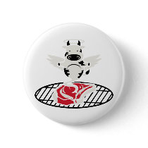 Steak Angel Pinback Button