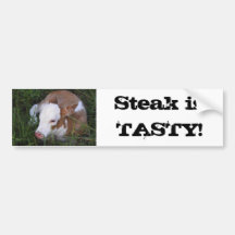 Steak Is Tasty bumper sticker