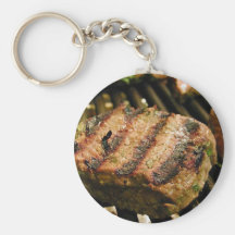 Steaks Food Dinner Grilling Keychain