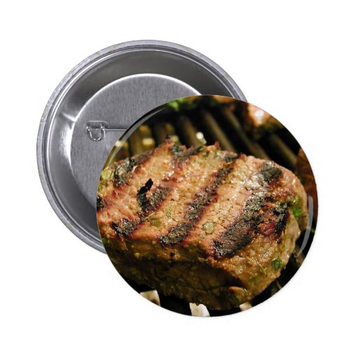 Steaks Food Dinner Grilling Pinback Buttons