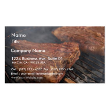 Steaks Grilling Barbecue Grills Meat Business Card