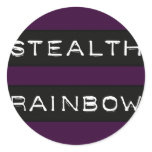 Stealth Rainbow Tag Round Stickers