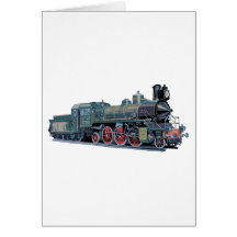 Steam Engine Train Greeting Card