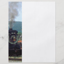 Steam Locomotive 3254 Coming into Train Yard Flyer Design
