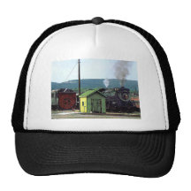 Steam Locomotive 3254 Coming into Train Yard Mesh Hats