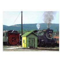 Steam Locomotive 3254 Coming into Train Yard Announcement