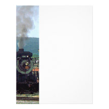 Steam Locomotive 3254 Coming into Train Yard Custom Letterhead