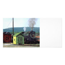 Steam Locomotive 3254 Coming into Train Yard Photo Cards