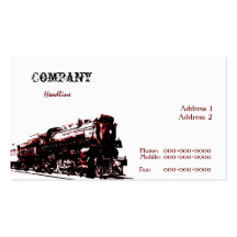 Steam Locomotive Business Card