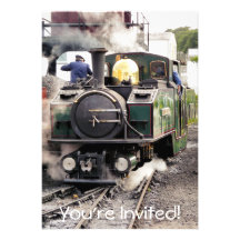 STEAM TRAINS UK PERSONALIZED INVITE
