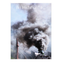 STEAM TRAINS UK PERSONALIZED INVITES