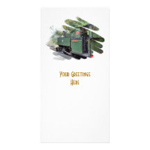 STEAM TRAINS UK PHOTO GREETING CARD