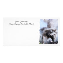 STEAM TRAINS UK PHOTO GREETING CARD