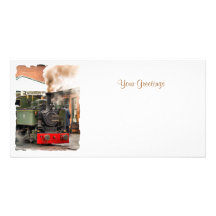 STEAM TRAINS UK PHOTO GREETING CARD