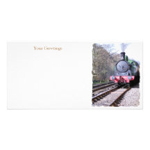 STEAM TRAINS UK PHOTO GREETING CARD