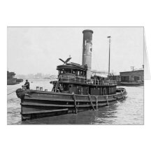 Steam Tug 1905 Greeting Card