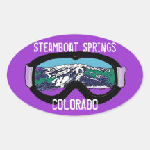 Steamboat Springs Colorado black goggle stickers