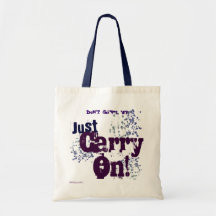 Steamgear Quote Tote Blue Canvas Bags