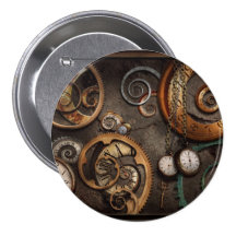 Steampunk - Abstract - Time is complicated Pinback Button