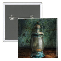 Steampunk - An old lantern Button