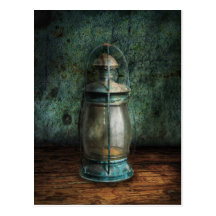 Steampunk - An old lantern Post Card