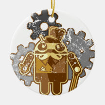Steampunk Android used-Look Weihnachtsornament