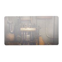 Steampunk - Back in the engine room Personalized Shipping Labels