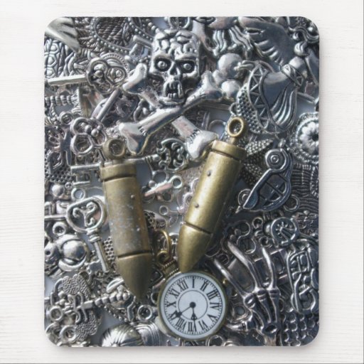 Steampunk charms mouse pad
