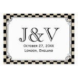 Steampunk Checkerboard Wedding Place Cards Business Card