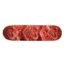 steampunk clockwork heart skateboard