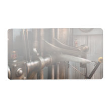 Steampunk - Controls - The Steamship control room Shipping Label