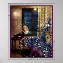 Steampunk "Dame Dance" (choose your size) Posters