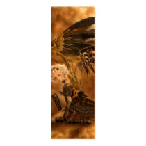 Steampunk Dark Angel Bookmark Business Card Template