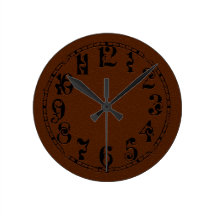 Steampunk Distorted Round Wallclock
