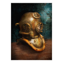 Steampunk - Diving - The diving helmet Personalized Invitation