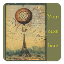 Steampunk Eiffel Tower & Hot Air Balloon
