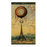 Steampunk Eiffel Tower Profile Business Cards