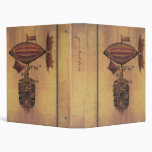 Steampunk Fantasy Airship Oceania Maiden Voyage Vinyl Binder