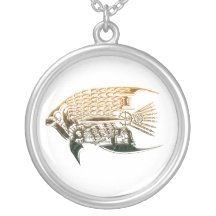 Steampunk fish necklace