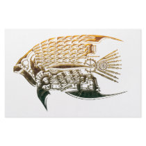 Steampunk fish stationary customised stationery