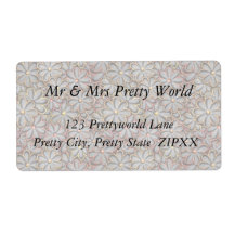 Steampunk Flower Power Shipping Label