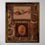 Steampunk flying ship posters