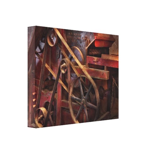 Steampunk - Gear - Belts and Wheels Stretched Canvas Prints