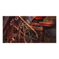Steampunk - Gear - Belts and Wheels Photo Card
