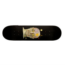 Steampunk Head Design Skate Boards