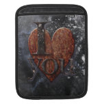 Steampunk I Love You Valentine iPad Sleeve