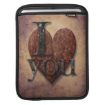 Steampunk I Love You Valentine Sleeve For iPads